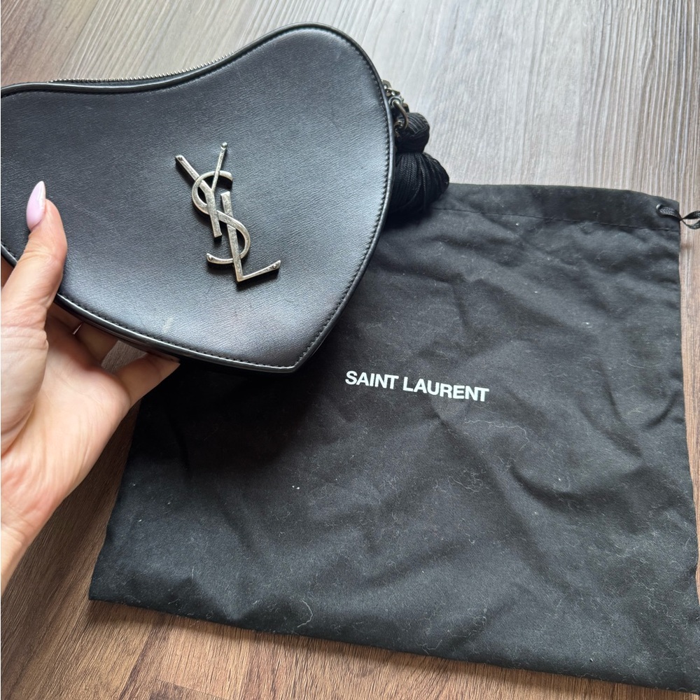 Saint Laurent Black Tassel Detail Clutch